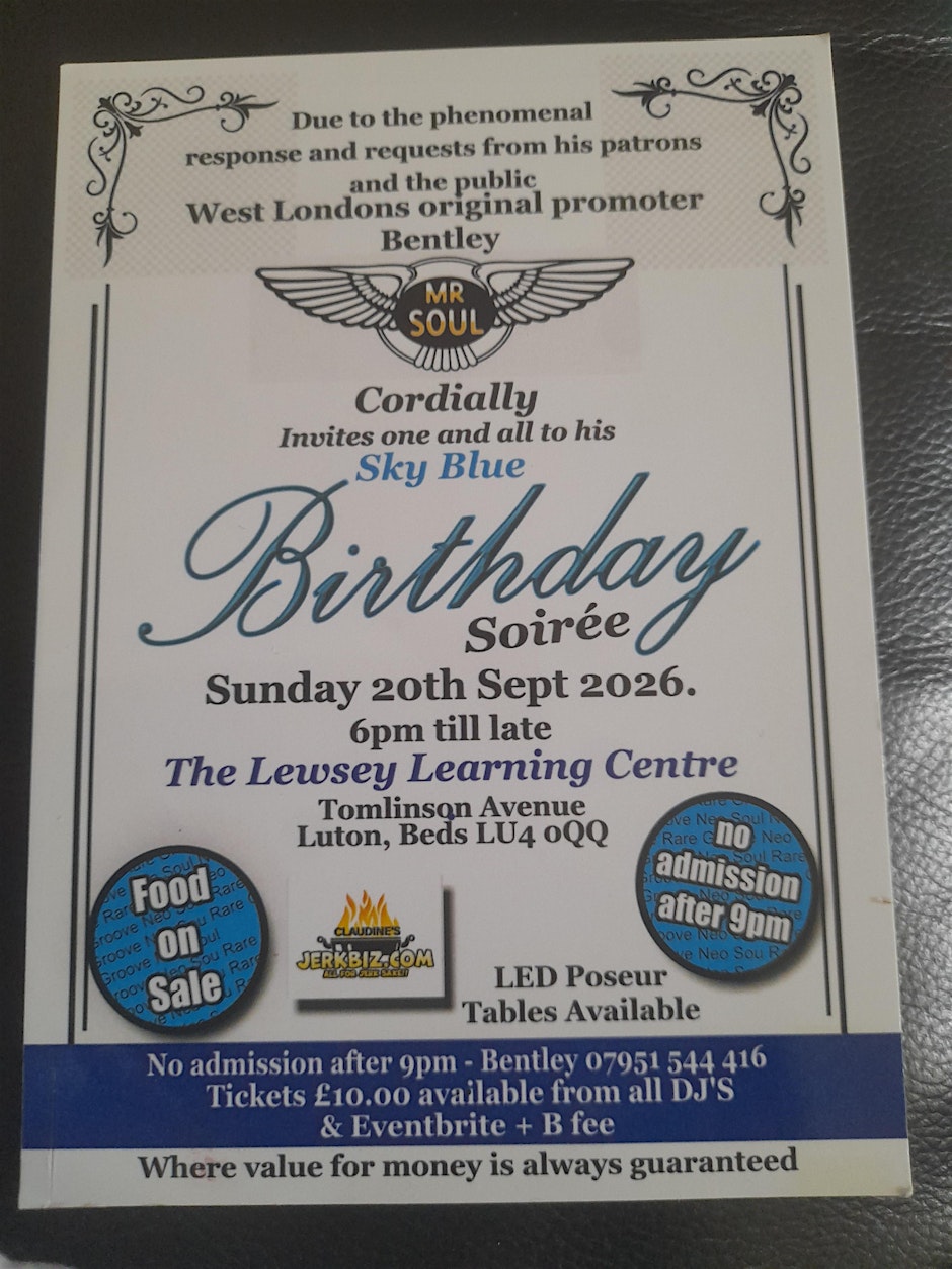 Bentley(Mr Soul) Sky Blue Birthday Soiree