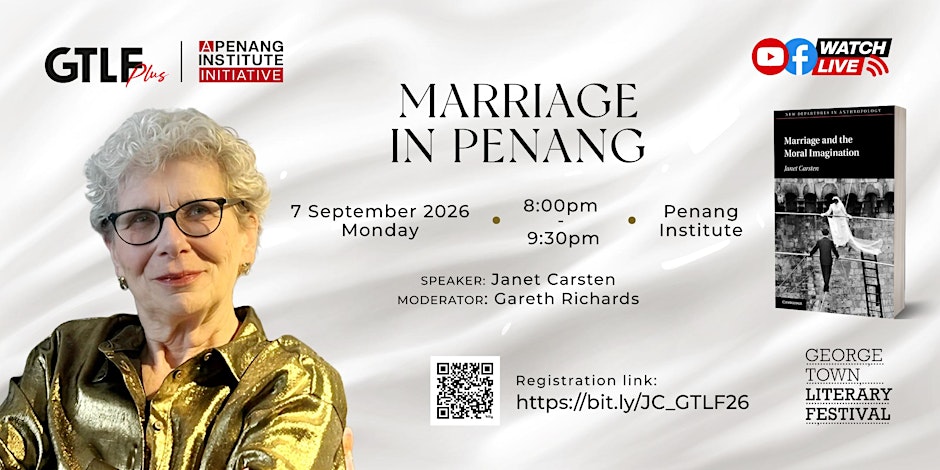 [Book Launch/Talk] Marriage In Penang by Janet Carsten