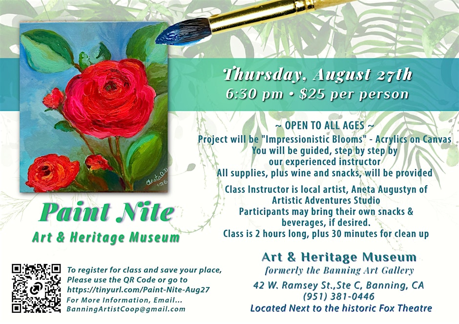 PAINT NITE at the Art & Heritage Museum
