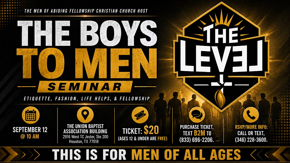 THE BOYS TO MEN SEMINAR