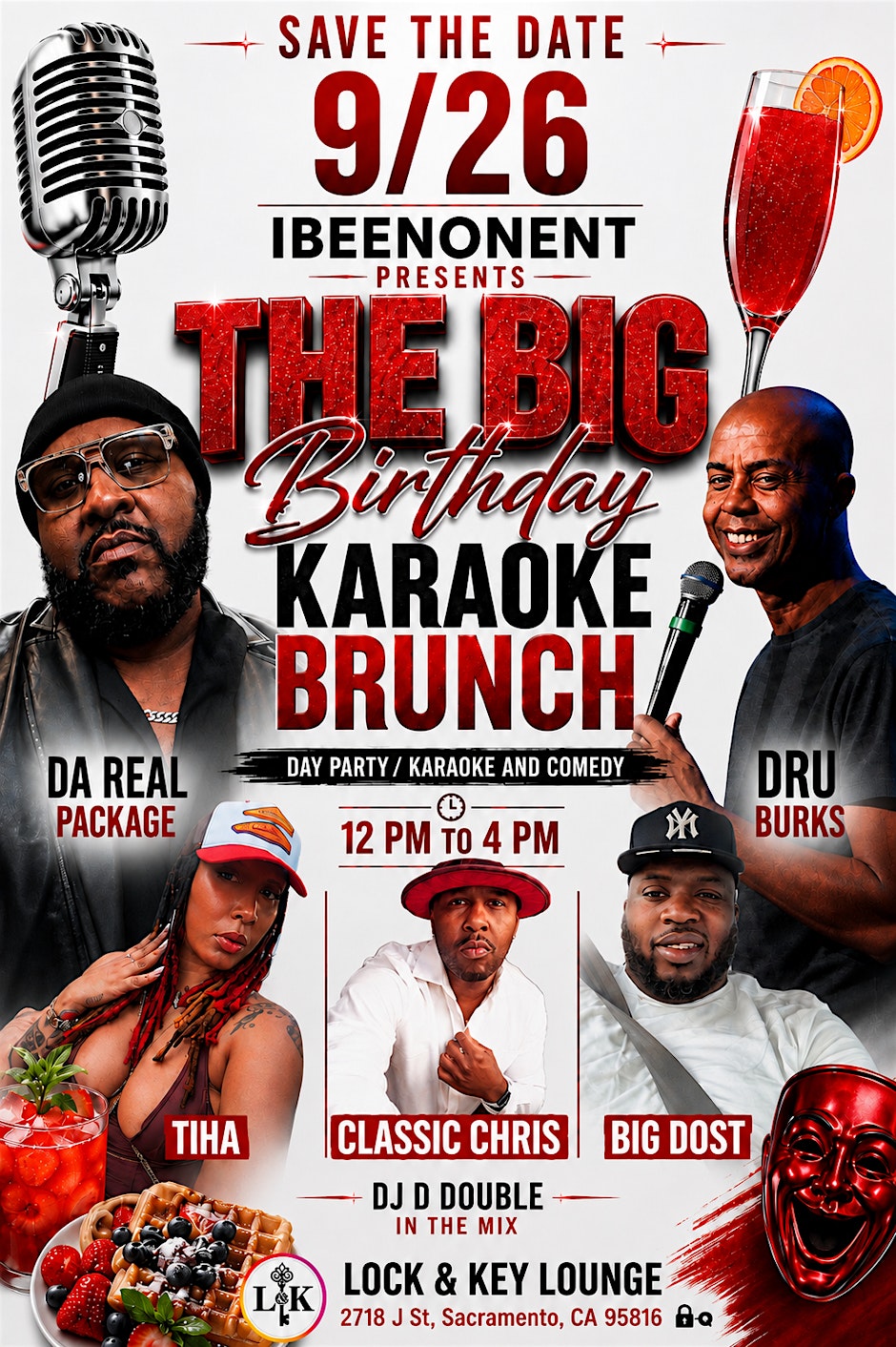 BIG BIRTHDAY KARAOKE BRUNCH DAY PARTY AND COMEDY