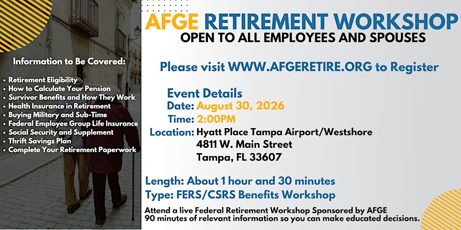 AFGE Retirement Seminar - Tampa - 08/30/26